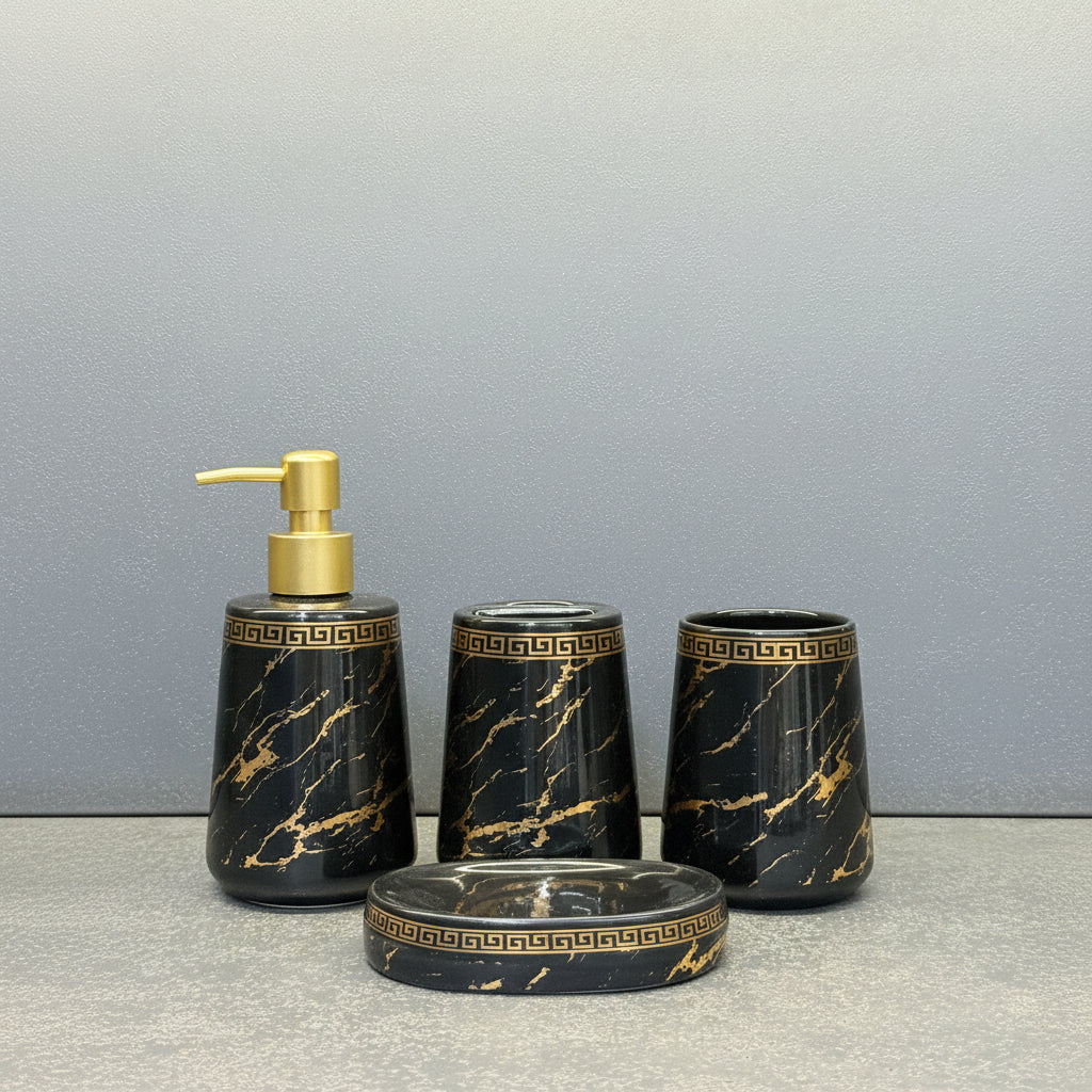 BR3007 4Pcs Bath Set B-Marble 12c