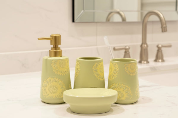 BR3011 4Pcs Bathroom Set L-Green 12c