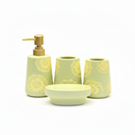 BR3012 4Pcs Bathroom Set D-Green 12c