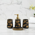 BR3005 4Pcs Bath Set B-Gold Leaf 12c