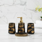 BR3005 4Pcs Bath Set B-Gold Leaf 12c