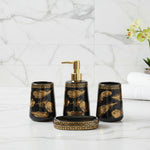BR3005 4Pcs Bath Set B-Gold Leaf 12c