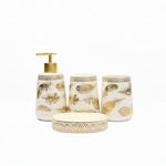 BR3004 4Pcs Bath Set W-Gold Leaf 12c