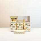 BR3004 4Pcs Bath Set W-Gold Leaf 12c