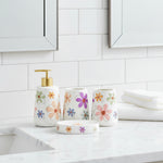 BR3000 4Pcs Bath Set W-Multi Flower 12c