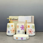 BR3000 4Pcs Bath Set W-Multi Flower 12c