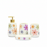 BR3000 4Pcs Bath Set W-Multi Flower 12c