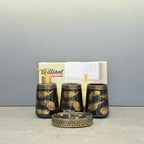 BR3005 4Pcs Bath Set B-Gold Leaf 12c