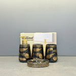 BR3005 4Pcs Bath Set B-Gold Leaf 12c