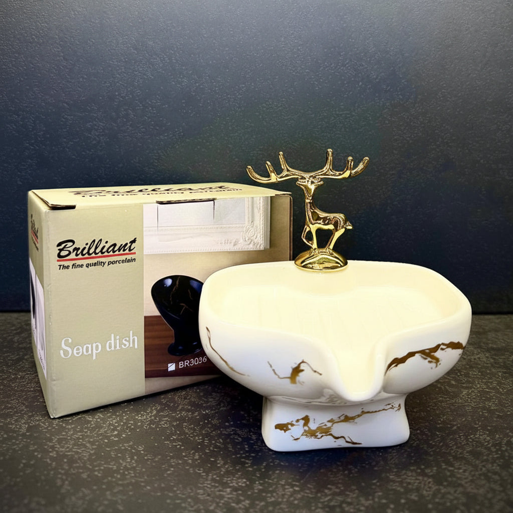 BR3032 Soap Dish White Deer 60c