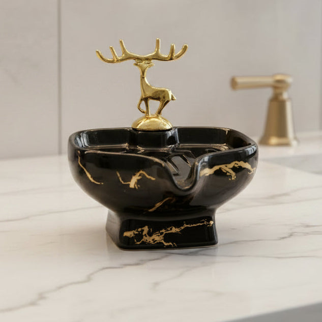 BR3033 Soap Dish Black Deer 60c