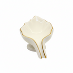 BR3034 Soap Dish White Leaf 60c