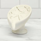 BR3037 Soap Dish White Marble 60c