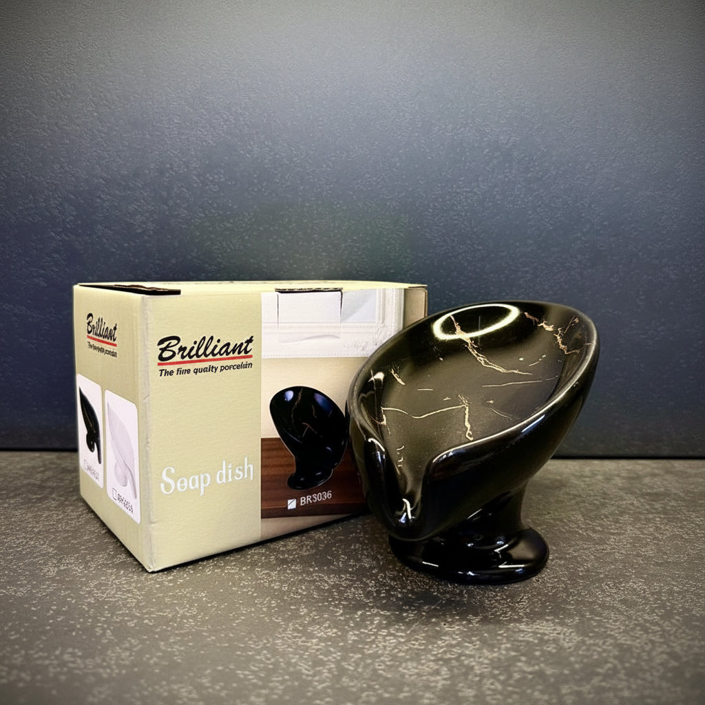 BR3036 Soap Dish Black Marble 60c