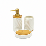 BR3030 3Pcs Bathroom Set RD White 12c
