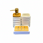 BR3029 3Pcs Bathroom Set SQ White 12c