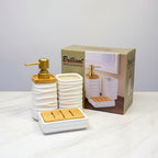 BR3029 3Pcs Bathroom Set SQ White 12c