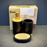 BR3031 3Pcs Bathroom Set RD Black 12c