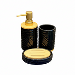 BR3031 3Pcs Bathroom Set RD Black 12c