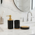 BR3031 3Pcs Bathroom Set RD Black 12c