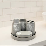 BR3023 5PcsBathroom Set Tray G-Flower12c