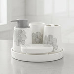 BR3024 5PcsBathroom Set Tray W-Flower12c