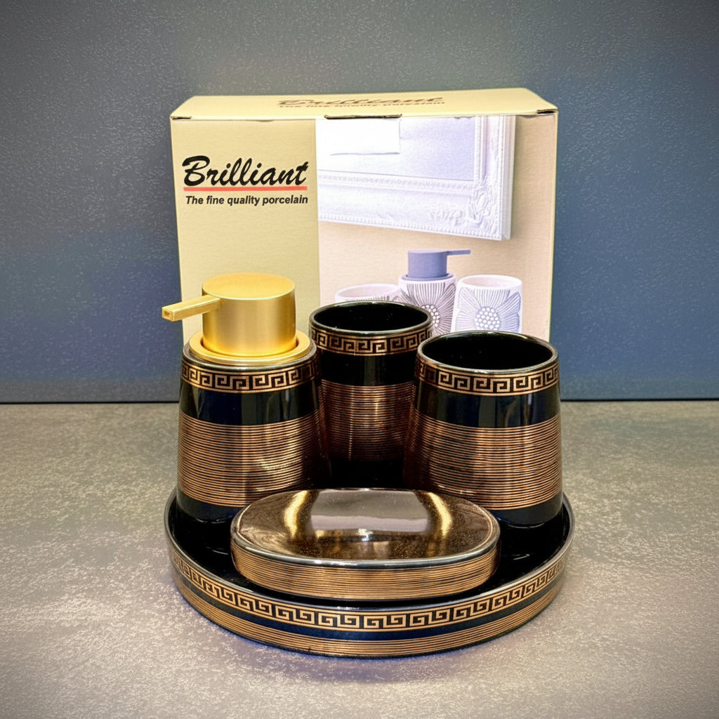 BR3020 5Pcs Bathroom Set Tray (BG) 12c