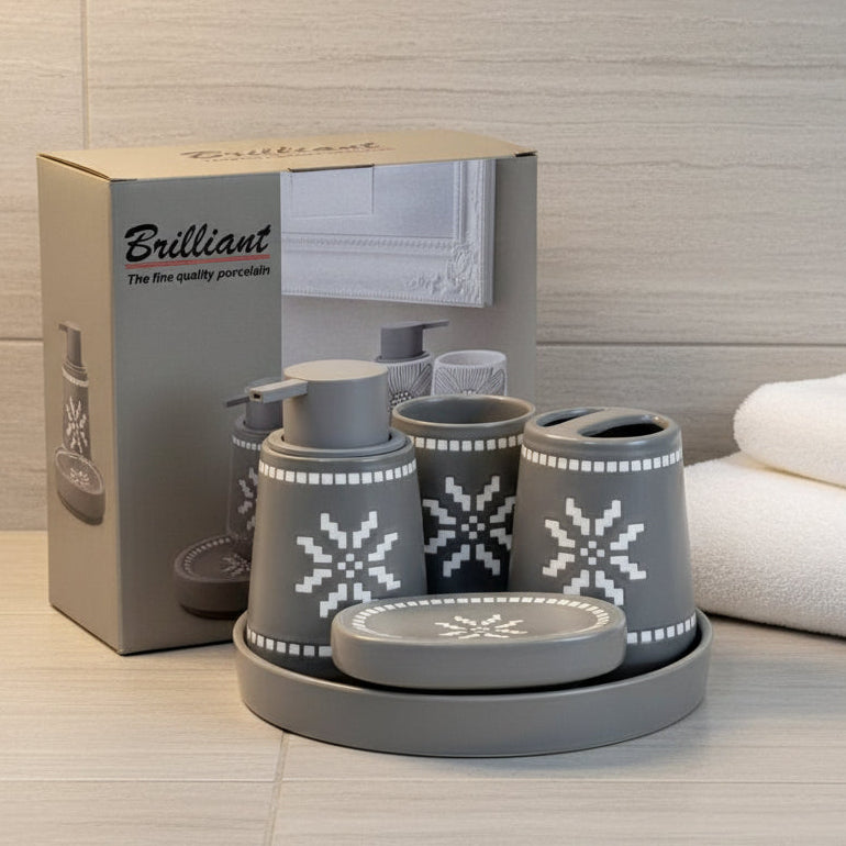 BR3021 5Pcs Bathroom Set Tray G-Star 12c