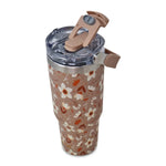 ZF-045-6 Tan Brown SS Cup 3D-F 900ml 24c
