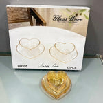CG155 Heart-S 6Pcs Bwl&Dish Set A-Rim 8c