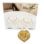 CG155 Heart-S 6Pcs Bwl&Dish Set A-Rim 8c