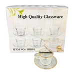 CG109 6Pcs Cup&Saucer Set Gold 12c
