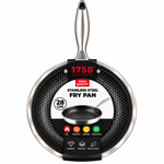Premium Stainless Steel Frying Pan with Long Handle – 28cm