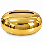 Premium Shiny Gold Oval Tissue Box Holder