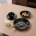 BLXP24 24Pcs Black Dinner Set 2c