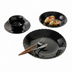 BLXP24 24Pcs Black Dinner Set 2c