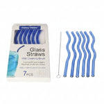 STR02 7Pcs Glass Straw Set 0.8x20cm 96c