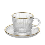 CG110 6Pcs Cup&Saucer Set Gold 12c