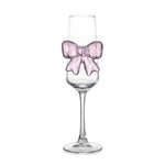 Coquette Pink Bow Stemmed Champagne & Cocktail Glass