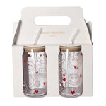 CB-223 Straw Glass 2Pcs Set 500ml 12c