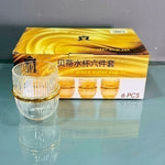 CG174 Glass 6Pcs Set Tp+GoldEdge