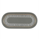 MK295 Oval Platter Gray Half-Design 18c