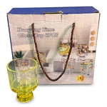 CG211 Juice Glass 6P Set Yellow Base 12c