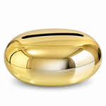 Modern Gold Pebble-Shaped Metallic Tissue Box – Decorative Cover for Living Room, Bedroom & Bathroom (SHI-038)