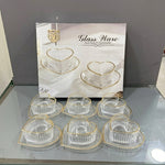 CG066 Heart-S 6Pcs Bowl&Dish Set G-Rim8c