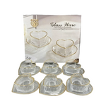 CG066 Heart-S 6Pcs Bowl&Dish Set G-Rim8c