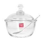 1988-232 Glass Bowl+Spoon 2Pcs Set 36c