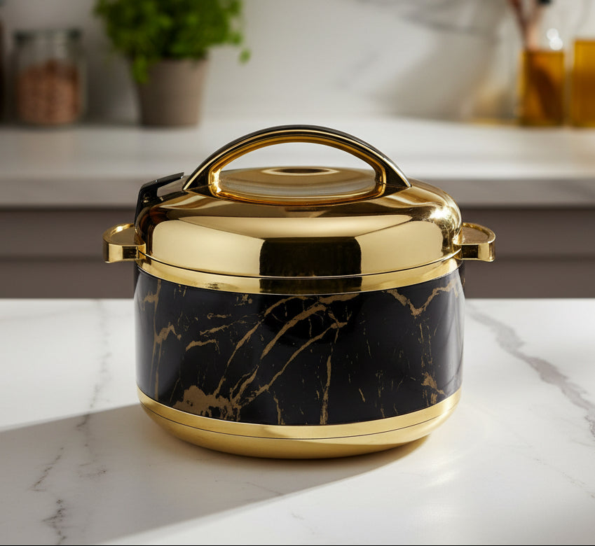 887ZG/G 4Ltr Black+Gold Hot Pot 4c