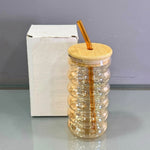 CG262 Glass With Straw Cup Amber