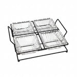 SD-079 4Pcs Glass Snack Bowl 250ml 8c